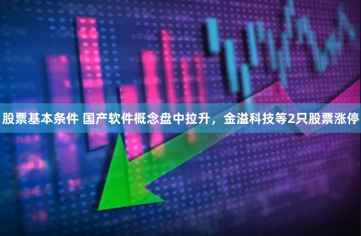 股票基本条件 国产软件概念盘中拉升，金溢科技等2只股票涨停