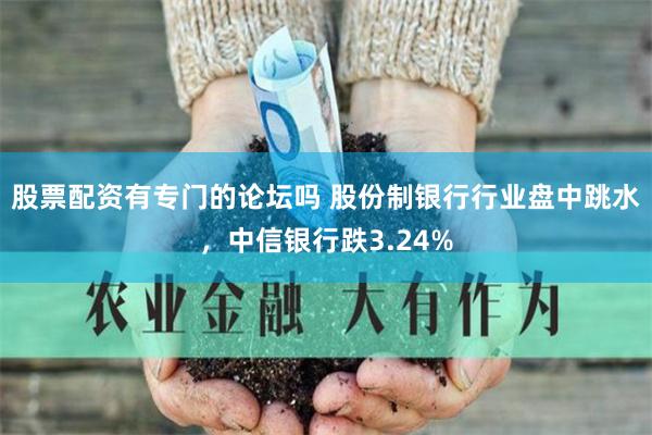 股票配资有专门的论坛吗 股份制银行行业盘中跳水，中信银行跌3.24%